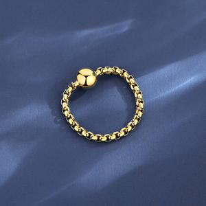 Anillo con cuentas <span class=keywords><strong>de</strong></span> <span class=keywords><strong>Metal</strong></span> para mujer y niña, joyería Coreana <span class=keywords><strong>de</strong></span> SP-LAM, Bola <span class=keywords><strong>de</strong></span> oro hecha a mano, sencillo, bonito - Product Image 5