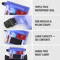 Sac banane étanche en PVC triple couche grande capacité pour sports nautiques et activités de plein air
