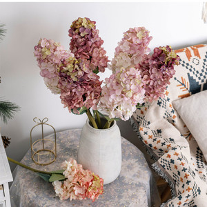Fleurs artificielles faites à la main en <span class=keywords><strong>soie</strong></span>, hydrangeas coniques pour arrangements floraux, Halloween, mariage, fête, maison, cuisine, table - Product Image 3