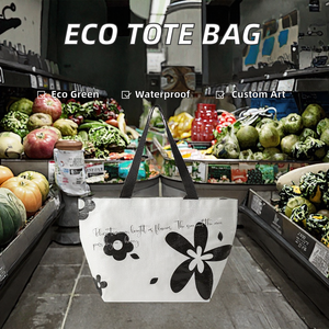 Custom Eco-Friendly Waterproof PP Woven Tote <b>Bag</b> Recyclable Laminated <b>Medium</b> <b>Size</b> Shoulder/Hand Handles Multi-Purpose Use - Product Image 2