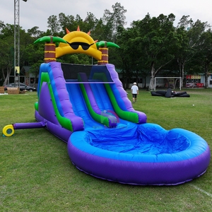 Double Lane <strong>Inflatable</strong> <strong>Slide</strong> Commercial PVC <strong>Inflatable</strong> Water <strong>Slides</strong> with <strong>Pool</strong> and Climbing <strong>Slide</strong> for Kids - Product Image 1