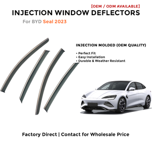 แผ่นบังลมข้างประตูแบบฉีดขึ้นรูป สำหรับ BYD Seal 2023 อุปกรณ์ตกแต่งรถยนต์ - Product Image 2