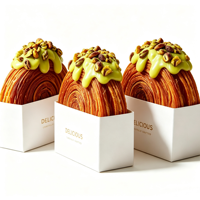 Pochettes personnalisées pour boulangerie, doublure en éponge, réutilisables, écologiques, biodégradables, en carton alimentaire, magnétiques, pour croissants et pain
