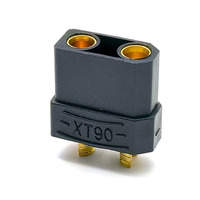 XT90 Buchsenstecker Schwarz Vollkupfer 30A 250V Umweltfreundlicher Strom-PCB-Steckverbinder für RC-Autos, Boote, Landwirtschaftliche Drohnen, Lithium