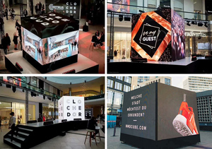 Hangend Plafond <span class=keywords><strong>4</strong></span> Of 5 Zijden Led Kubus Scherm Scherm Full Color Indoor Winkelcentrum Winkel Reclame Display Led Bord Panelen - Product Image 5