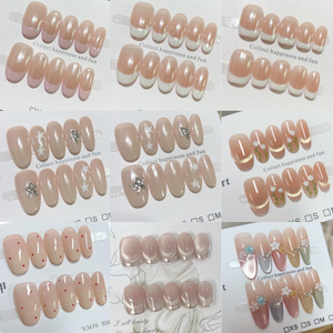<span class=keywords><strong>Faux</strong></span> <span class=keywords><strong>ongles</strong></span> en acrylique ultra-courts, transparents, mignons, souples, à presser, faits à la main, 10 pièces, <span class=keywords><strong>avec</strong></span> étiquette privée - Product Image 5