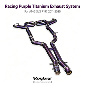 Vortex Purple Burnt Titanium Straight Exhaust Pipe For Benz AMG SLS R197 2011-2025 Direct Bolt-On Racing <b>Kit</b> - Product Image 1
