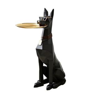 Handcrafted Resin Doberman Ornament - Unique Floor-Standing Decor for Home - Product Image 5