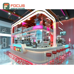 ตู้โชว์กาแฟแบบรวม ตู้โชว์ขวดไซรัป ลายไม้โอ๊คธรรมชาติ ตู้โชว์ร้านกาแฟบูติก - Product Image 2