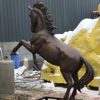 Sculpture de cheval en bronze de luxe sur mesure, grande taille, pour décoration extérieure