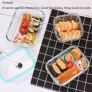 Tùy chỉnh chất lượng cao lò vi ba Crisper Bát Stackable lưu trữ nhà bếp hộp borosilicon thủy tinh lưu trữ container - Product Image 5