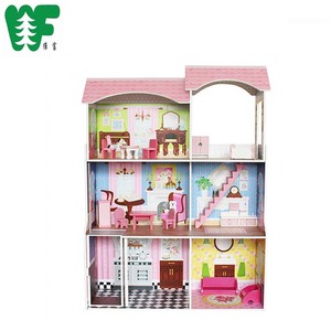 WEIFU moda ecológica diy <span class=keywords><strong>niñas</strong></span> Rosa <span class=keywords><strong>casa</strong></span> <span class=keywords><strong>de</strong></span> <span class=keywords><strong>muñecas</strong></span> <span class=keywords><strong>de</strong></span> madera - Product Image 6
