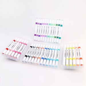 MONDOF 36 Colors Dual Tip Acrylic Marker Pen Set with Bullet Nib 4MM Fine Tip Customizable Pastel Colors for <b>Drawing</b> China - Product Image 4