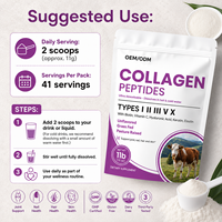 OEM Multi Collageen met Vitamine C Voedingssupplement Gehydrolyseerd Collageenpoeder voor volwassen vrouwen, ter ondersteuning van huid, haar en nagels
