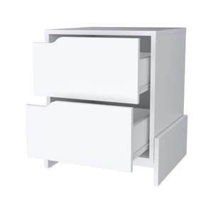 Ralston 2 <b>Drawer</b> Nightstand White Modern Bedroom <b>Storage</b> Unit - Product Image 3