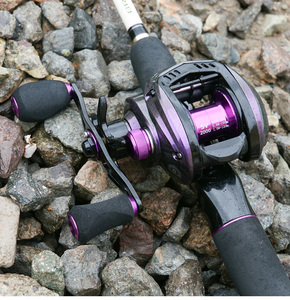 SNEDA Prix de gros Moulinet de pêche à lancer métallique violet, frein 8 kg, rapport de transmission 7.1:1, 5+1 roulements à billes, moulinet ultraléger, bobine à ligne profonde - Product Image 5
