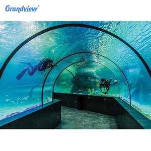 Fabricant de tunnels d'aquariums en acrylique transparents, <span class=keywords><strong>grand</strong></span> format, sur mesure, de luxe, avec panneau transparent moulé courbé à usage unique <span class=keywords><strong>pour</strong></span> fenêtre sous-marine - Product Image 2