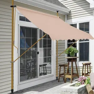 نوع العمود المظلة 2 * 1.2 م المظلة الظل للحديقة والفناء والشرفة قابلة للسحب من سبائك الألومنيوم
