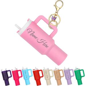 Mini taza tipo vaso <span class=keywords><strong>de</strong></span> 40oz, accesorios para vasos Stan, llavero con dije <span class=keywords><strong>de</strong></span> abeja, llavero para bálsamo <span class=keywords><strong>labial</strong></span>, pequeños regalos <span class=keywords><strong>de</strong></span> lujo - Product Image 1