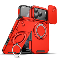 Coque de protection antichoc pour iPhone 18 Pro Max 17 16 15 14 13 12 11 avec support anneau 360° et fixation adsorption pour support de voiture