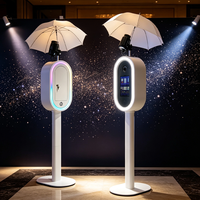 Cabine photo portable ovale facile à assembler pour iPad, machine photo pour selfies et appareils photo reflex numériques, idéale pour la location lors d'événements et mariages