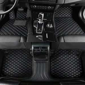 Customized Leather Car Mats 5D Floor Cover Carpet Matt Diamond Foot Pad tapetes de carro Vehicle Interior Accessories