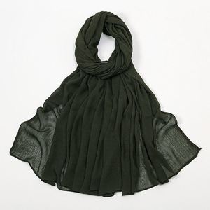 Nuevo Hiyab de Rayón de Color Sólido de 180*80, Chal con Textura Arrugada, Colección de Primavera, Hiyab Arrugado para Mujer - Product Image 4