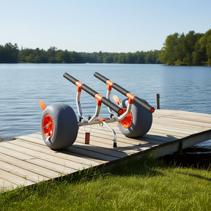 Carrito para Kayak Vevor con Ancho Ajustable, Llantas de 12'', Plegable y Resistente, Capacidad de 350 lb para Kayaks, Canoas y Embarcaciones Tipo Jon - Product Image 2