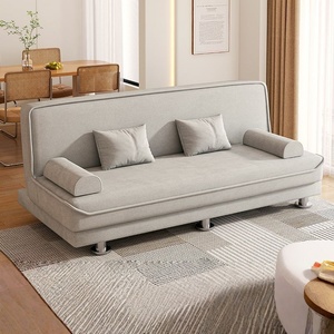 Sofá <span class=keywords><strong>Cama</strong></span> Doble Minimalista para Sala de Estar, Acolchado Grueso, Fundas Extraíbles, Plegable - Product Image 3
