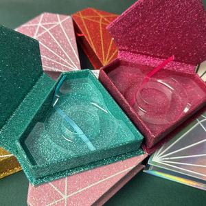 Trong Kho Lash Hộp Kim Cương Hình Dạng Chồn Lông Mi Bao Bì Rỗng Trường Hợp Cho Dải Lông Mi Biểu Tượng Tùy Chỉnh Lông Mi Rỗng Hộp Cho Bán - Product Image 3