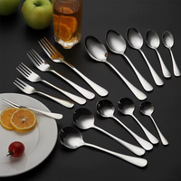 Lots de Couverts en Acier Inoxydable en Gros 1010 : Couteaux, Fourchettes, Cuillères, Cuillères à Dessert, Spatules à Gâteau, Couteaux à Beurre