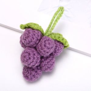 Colgante de Ganchillo para Bolso, Llavero de Frutas y Verduras (Aguacate, Sandía, Uva, Berenjena, Pimiento), Accesorios de Tejido, Regalo - Product Image 6