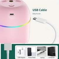 Mini humidificateur d'air ultrasonique, diffuseur d'arômes pour voiture, lumière colorée, diffuseur d'huiles essentielles, machine de diffusion de parfum pour l'hiver, anti-dessèchement