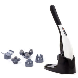Machine de massage électrique OEM à double tête Pistola De Masajes dos infrarouge <span class=keywords><strong>thermique</strong></span> vibrant corps machine de massage par tapotement des tissus profonds - Product Image 3