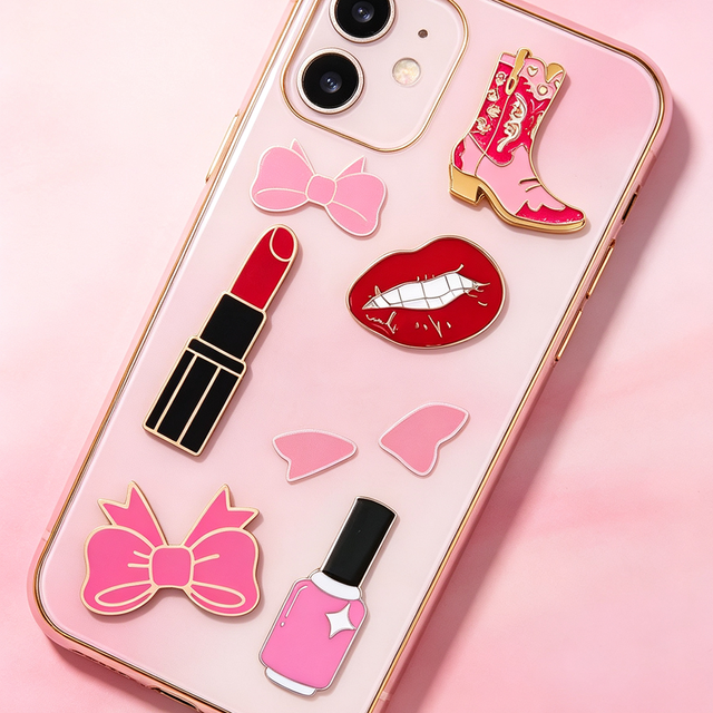 Custom Enamel Arabia Metal Phone Case Sticker Phone Decals Promos Cultural Souvenir Gift for Woman