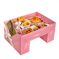 Boîte à gâteau de luxe rose vif en carton, support de présentation pour traiteur, boîte cadeau pour Noël, anniversaire, fête, pâtisserie