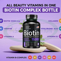 Ausreson Marque Privée D-biotine Calcium et Collagène 120 Comprimés Plus Supplément Minéral Comprimés de Biotine Brute pour la Croissance Capillaire