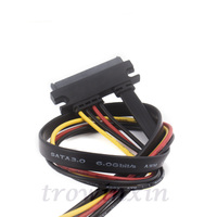 22P SATA 7+15P 22pin ke XH 2.54 4pin Kabel Daya SATA HDD Hard Disk Kecepatan Tinggi untuk Komputer