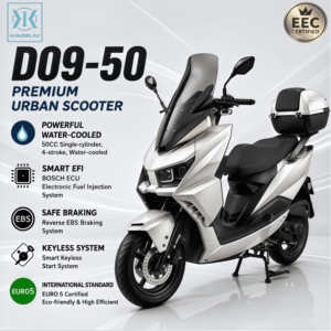 <span class=keywords><strong>Scooter</strong></span> à essence EURO5 <span class=keywords><strong>50cc</strong></span> pour adultes, cyclomoteur refroidi par eau, 4 temps, monocylindre, injection électronique BOSCH, démarrage sans clé, frein EBS, moteur arrière 2,1 kW - Product Image 1