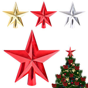 Venta caliente de buena calidad estrella de cinco puntas PVC árbol de Navidad decoraciones superiores impermeable árbol de Navidad estrella superior - Product Image 2