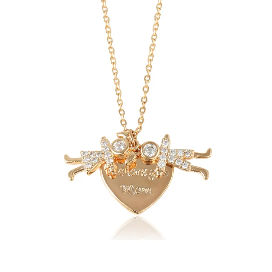 44494 xuping 2019 lüks kadın altın zincir tasarımları 18k altın kaplama sevimli küçük melek melek kolye kolye