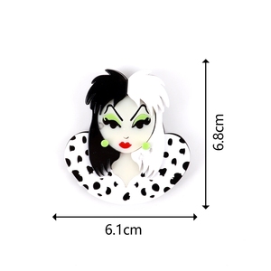 ต่างหูอายแชโดว์สีขาว<span class=keywords><strong>สี</strong></span>ดำขนาดใหญ่สไตล์ฮิปฮอปสไตล์พังค์ผมไฮไลต์ทำจากอะคริลิคปาร์ตี้งานแต่งงานสไตล์ไน<span class=keywords><strong>ท์</strong></span>คลับ - Product Image 2