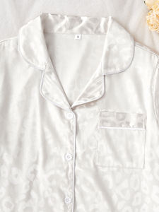 Vente en gros d'usine, pyjamas et pantalons courts blancs de luxe, toucher doux, style simple pour femmes - Product Image 4