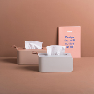 Pinmoo household living room coffee table storage box tissue box plastic facial tissue storage box with silicone handle