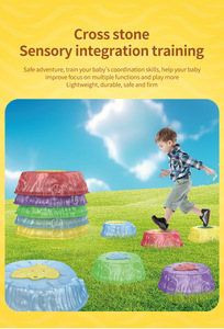 Balance Stepping Stones Plastic Colorful Light <strong>Garden</strong> <strong>Kids</strong> Stepping Stones Sensory Toys <strong>Set</strong> Balance Training Game Toys for <strong>Kids</strong> - Product Image 3