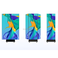 Écran d'affichage LED à trois volets double face, écran d'affichage électronique LED à trois plis, écran de bannière LED à 3 faces