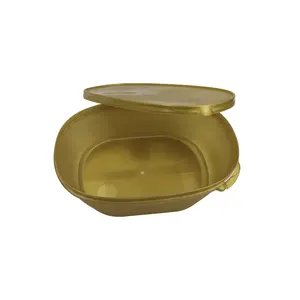 Personnalisé IML plastique 850ml ovale pp magarine pot fromage conteneur margarine conteneur