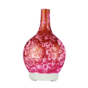 Yxbl Aroma <b>Diffuser</b> 300Ml Ultrasonic Humidifier Crack Pattern Led Night Light Tabletop Essential <b>Oil</b> <b>Diffuser</b> With Timer - Product Image 4