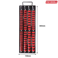 Outil De Stockage Rail 80pcs Portable Prise Organisateur Plateau 1/4 3/8 1/2 pouces Prise De Stockage Mur Montant Outils organisateur
