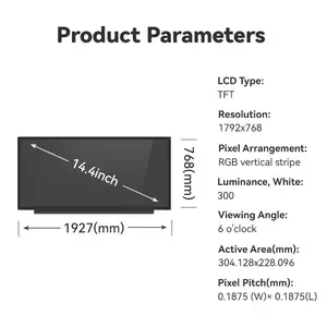 YZY 14.4inch Raspberry Pi Display 1792*768 Resolution Lcd Display 14.4 Inch Strip Display Screen